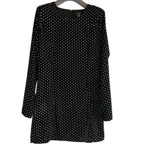 NWT AQUA Velvet Holiday Party Dress Women's 8 M Black Silver Rhinestones